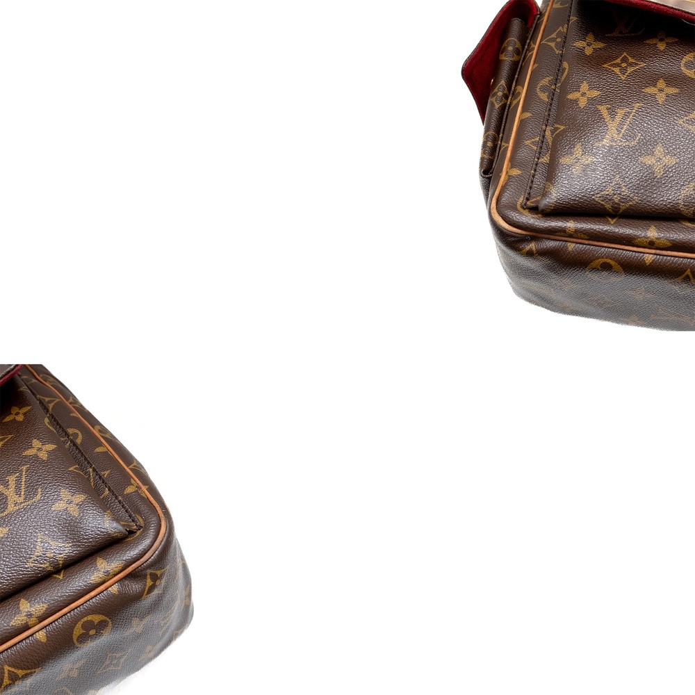 Louis Vuitton Monogram Multiple Cite Tote Bag Brown Canvas Shoulder Bag Vintage - Picture 12 of 13